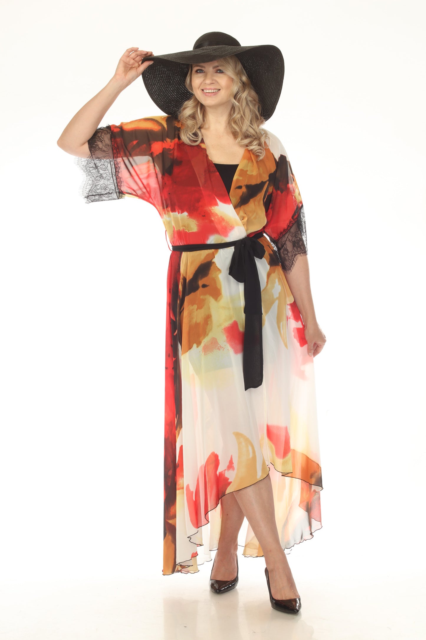 White Chiffon Maxi Wrap Dress