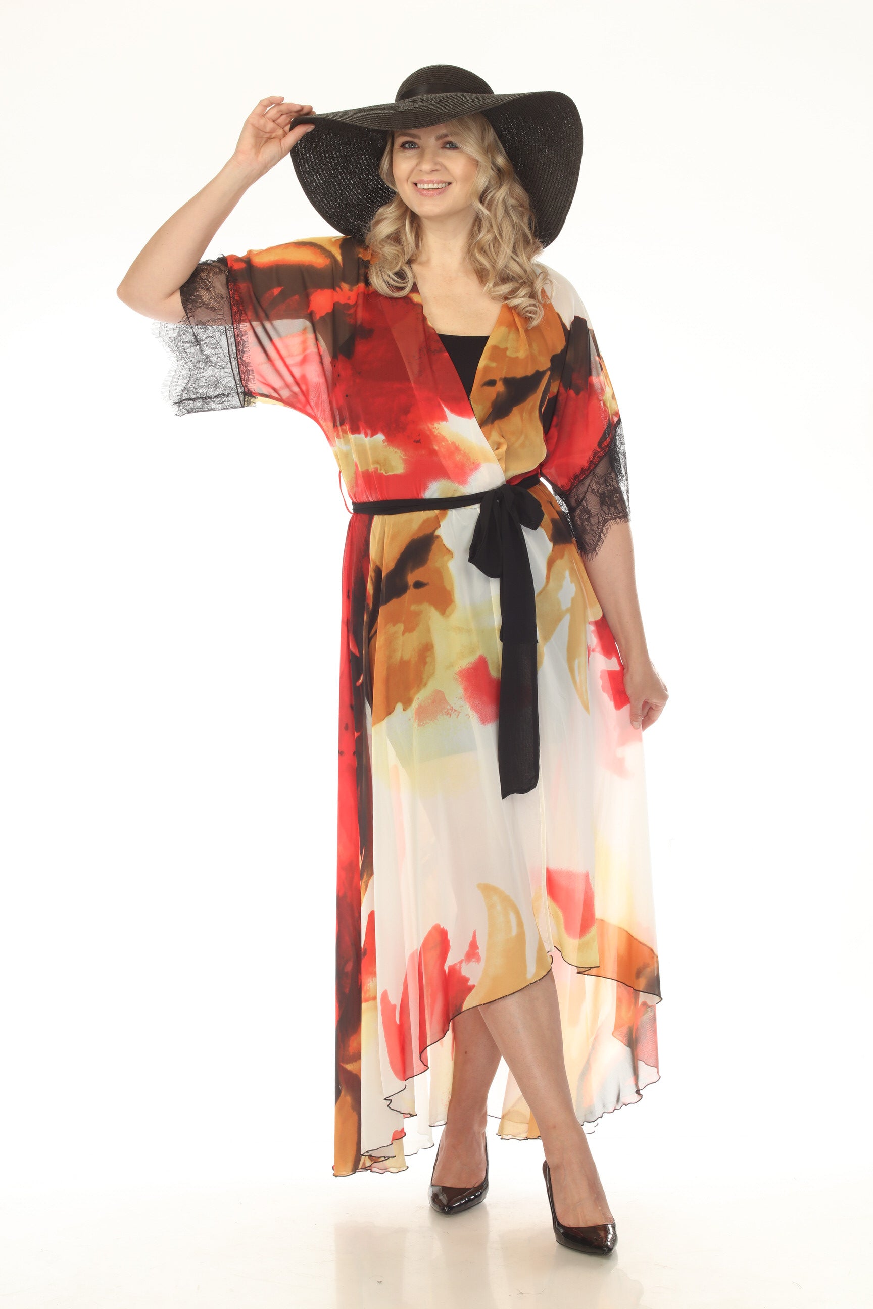 White Chiffon Maxi Wrap Dress