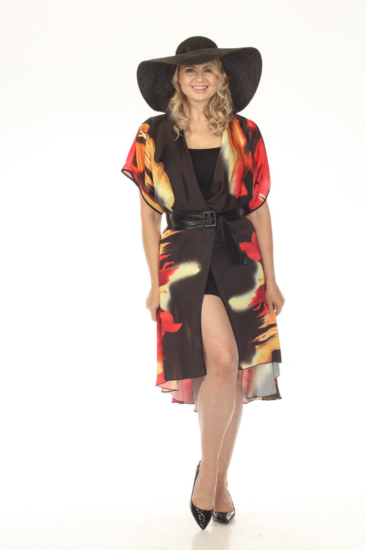 Black Short Wrap Dress