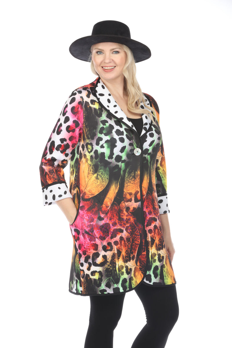 A-Line Coat Cheetah Large Print 1170CLP