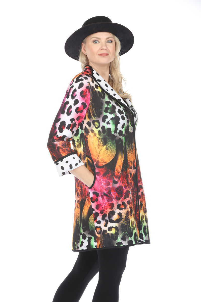 A-Line Coat Cheetah Large Print 1170CLP