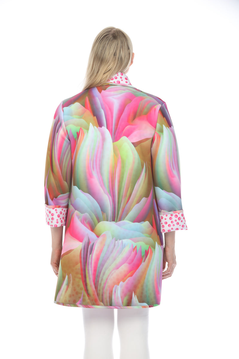 A-Line Coat Tropical Flower Pink 1170TFP