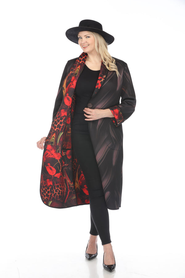 Long Coat Leopard Poppy 1160LP