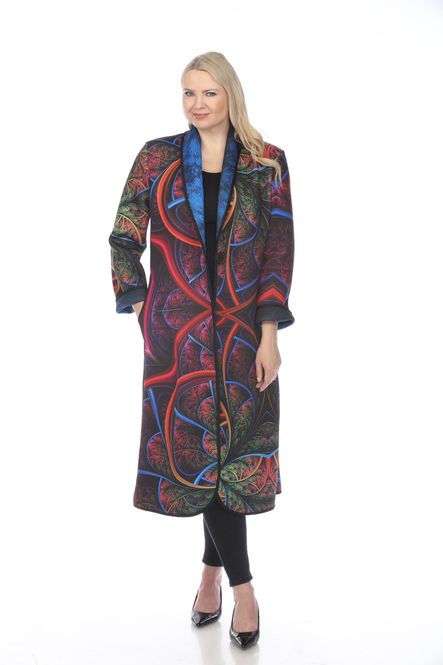 Long Coat Neon Blue 1160NB