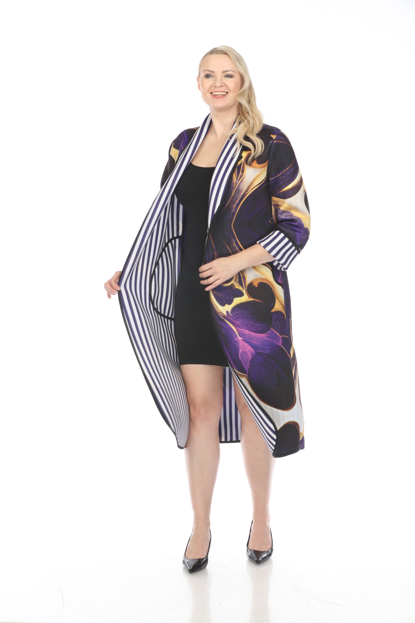Long Coat Purple Orchid 1160PO– Fenya V