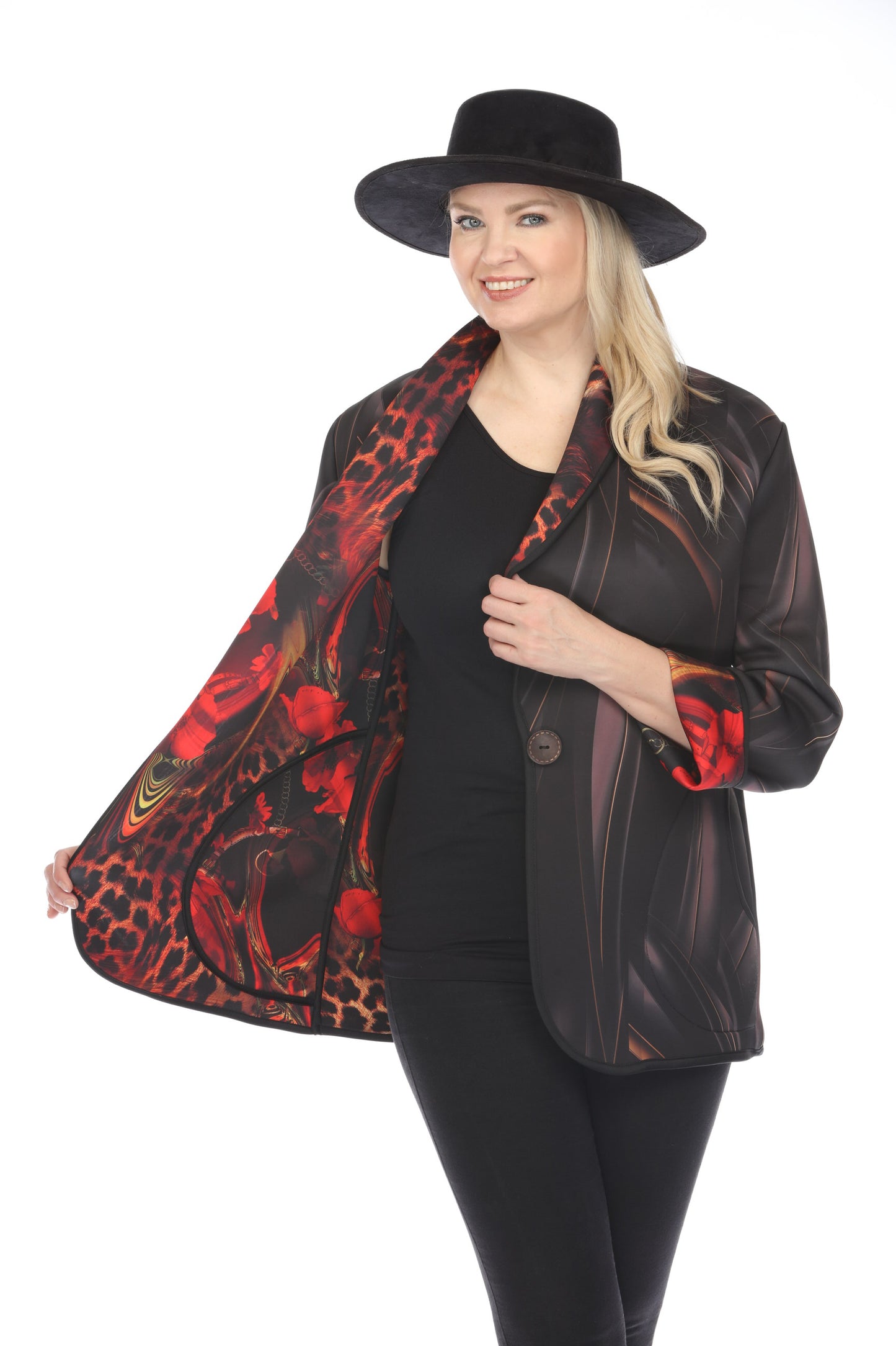 Long Jacket Leopard Poppy 1051LP