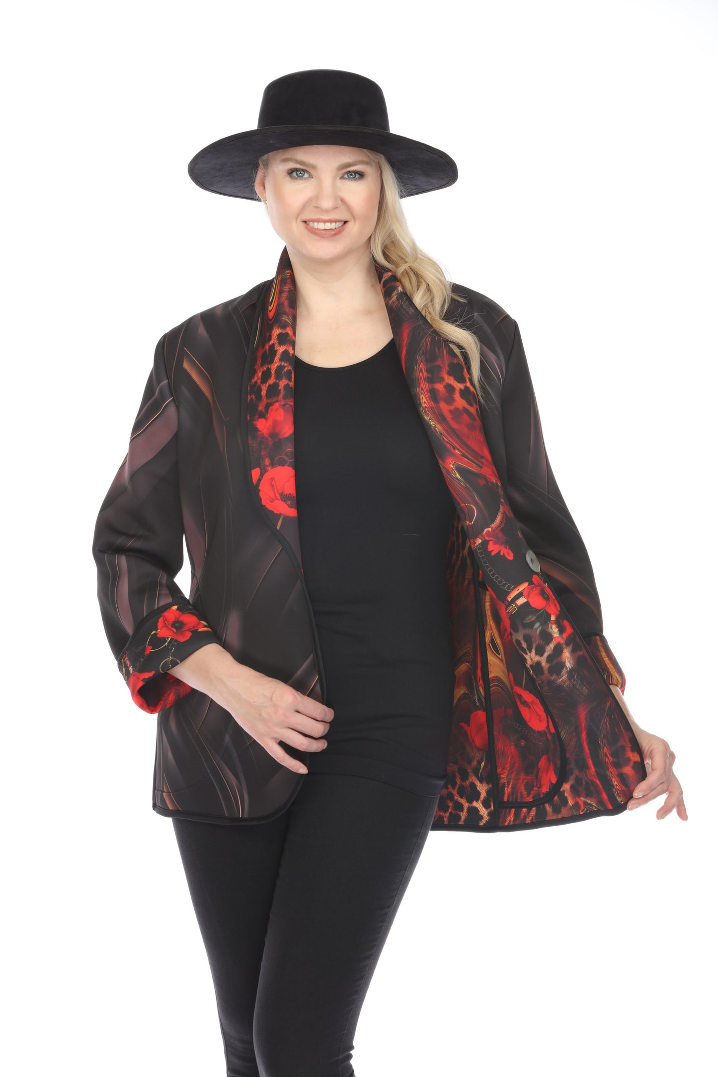 Long Jacket Leopard Poppy 1051LP