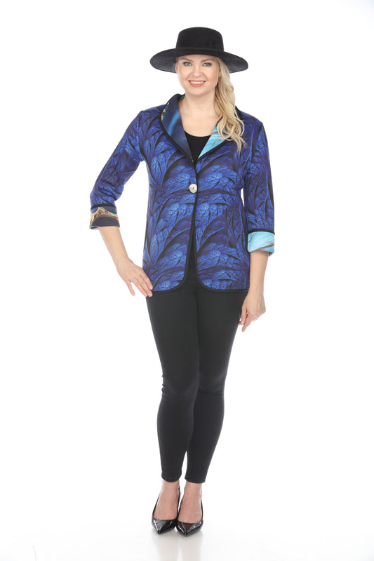 Long Jacket Marble Turquoise 1051MT