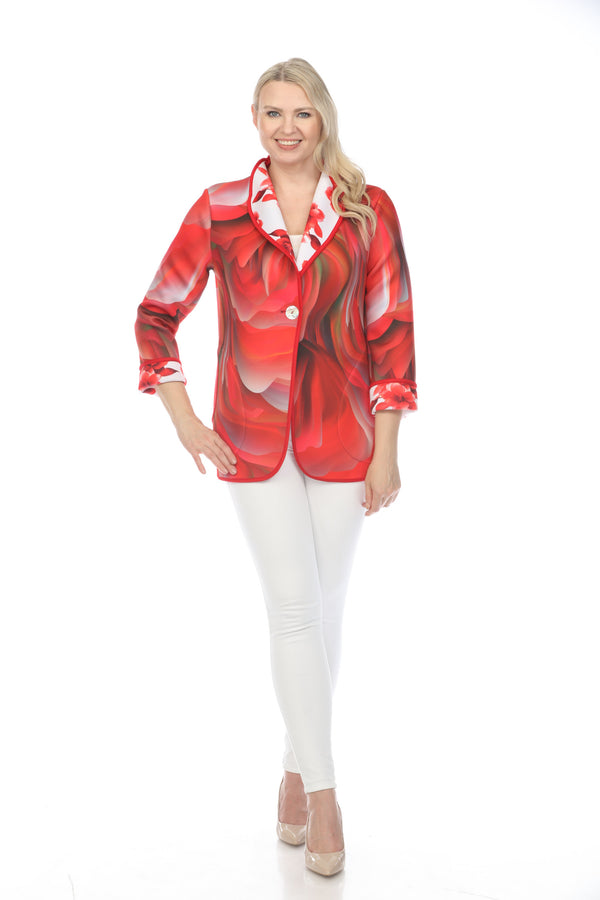 Long Jacket Tropical Flower Red 1051TFR