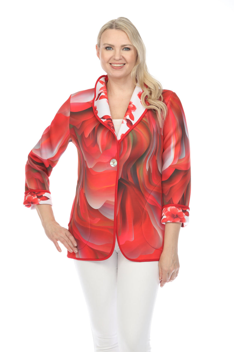 Long Jacket Tropical Flower Red 1051TFR