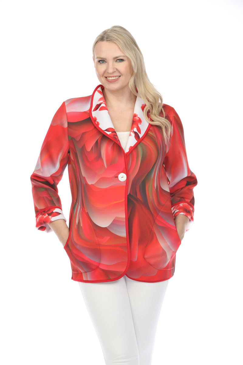 Long Jacket Tropical Flower Red 1051TFR