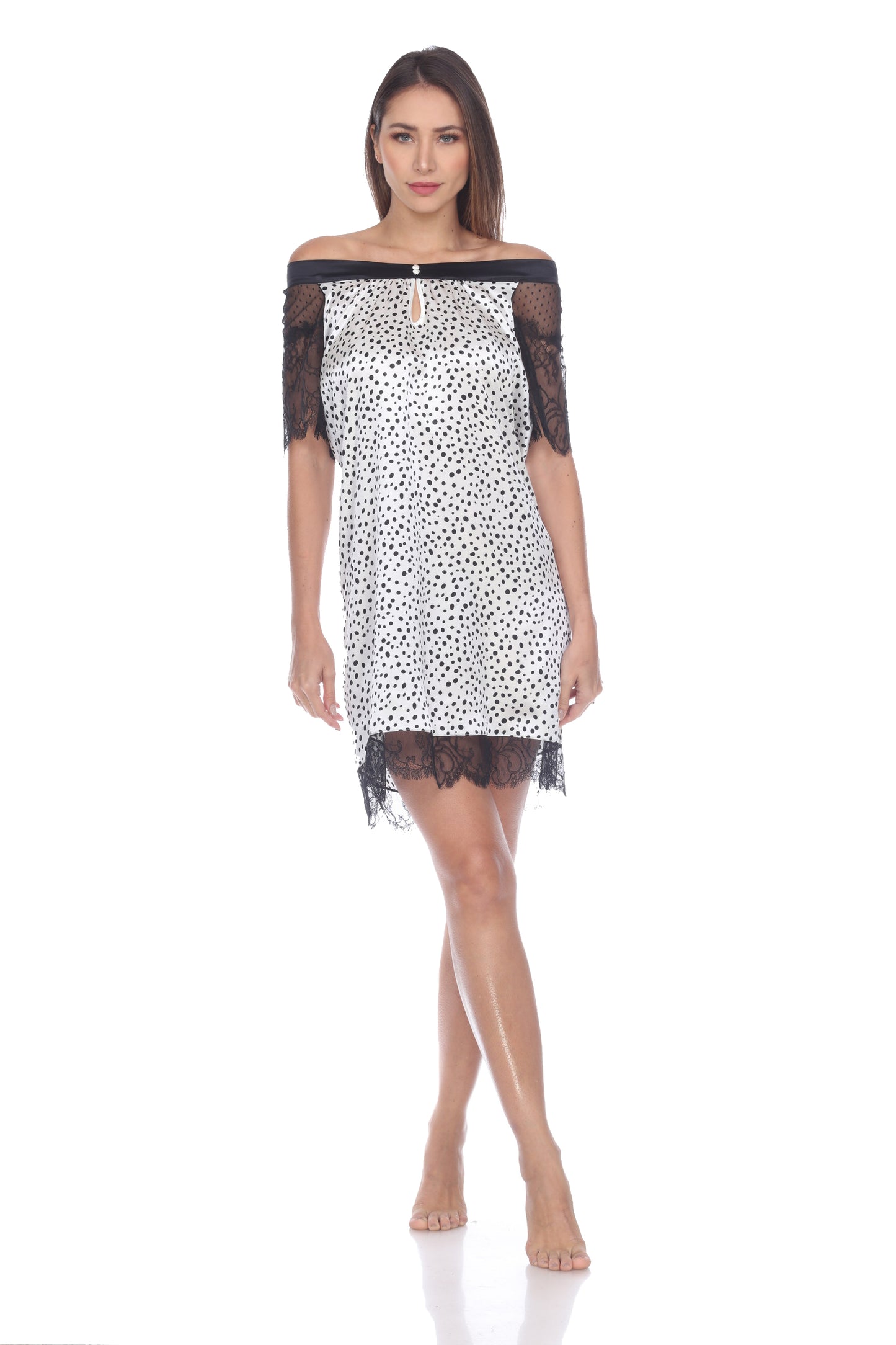 Printed Short Night Gown