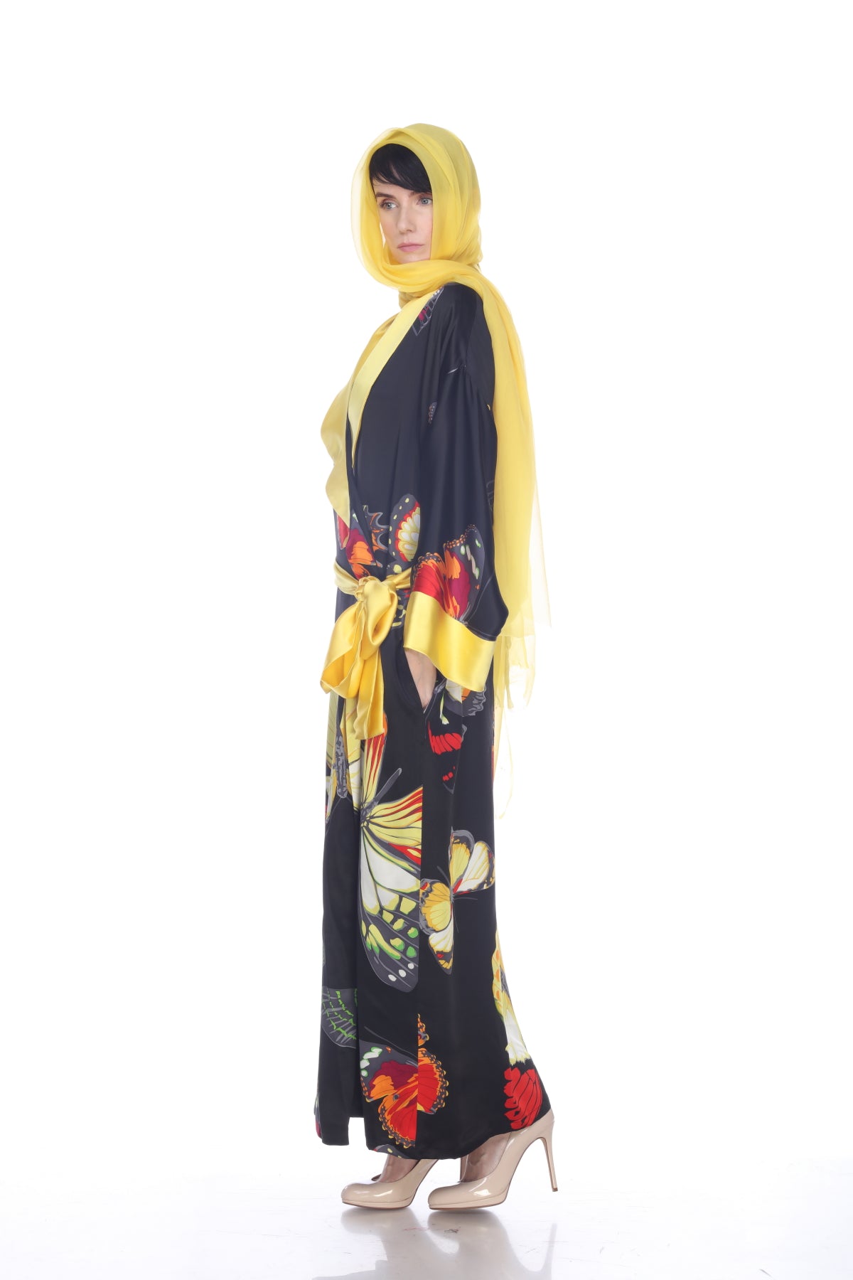 100% Silk Crinkled Chiffon Shawl
