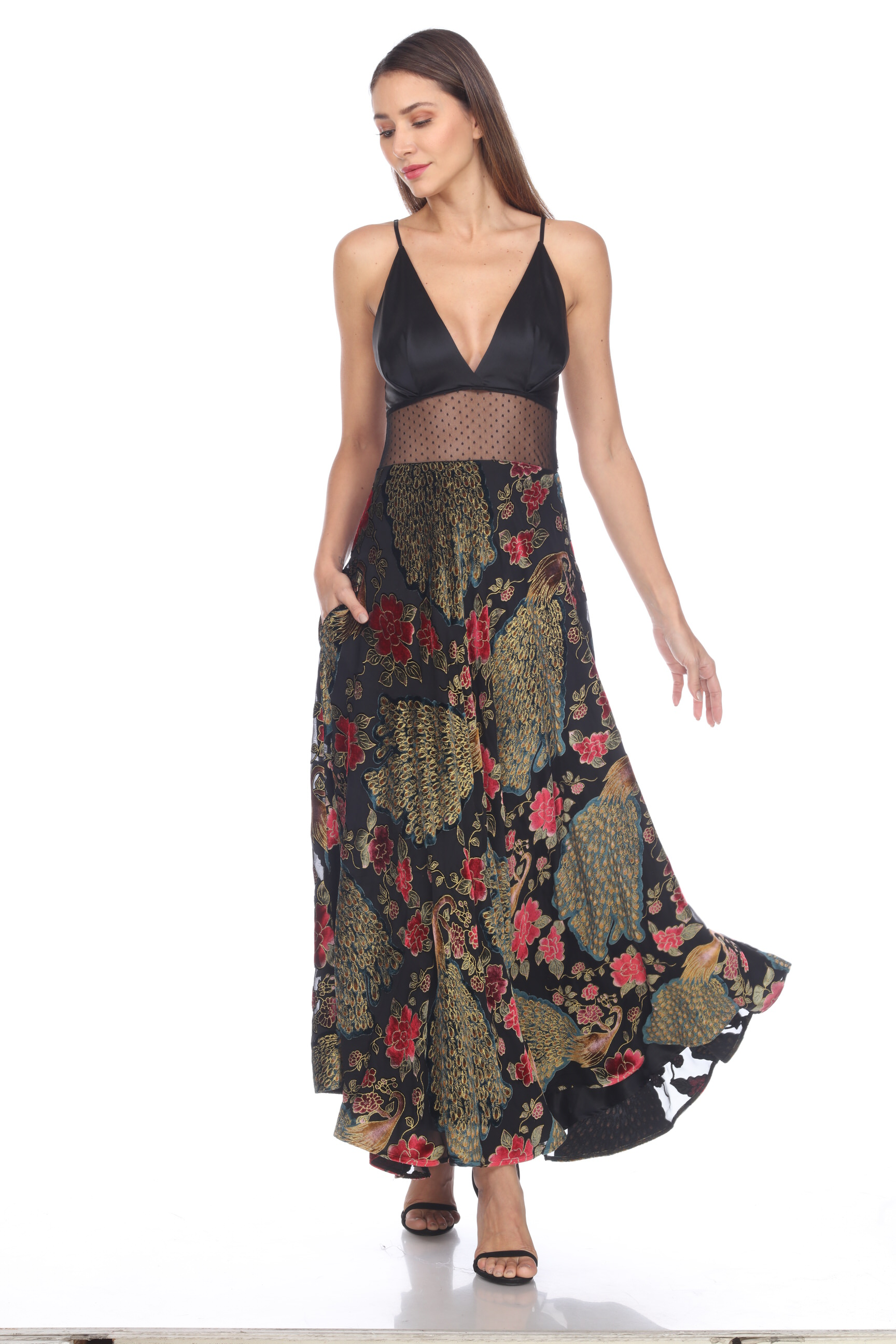 Peacock Mesh Dress