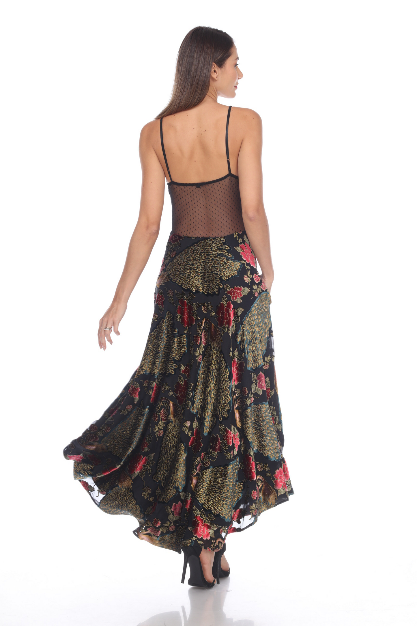 Peacock Mesh Dress