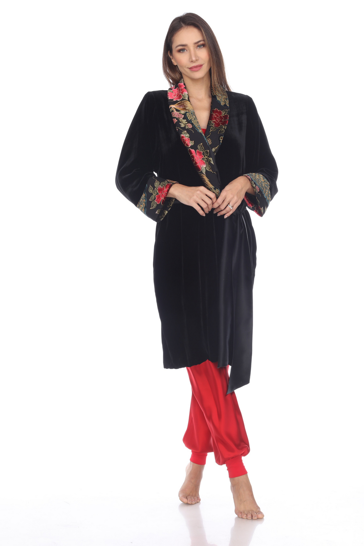 Short Classic Velvet Robe