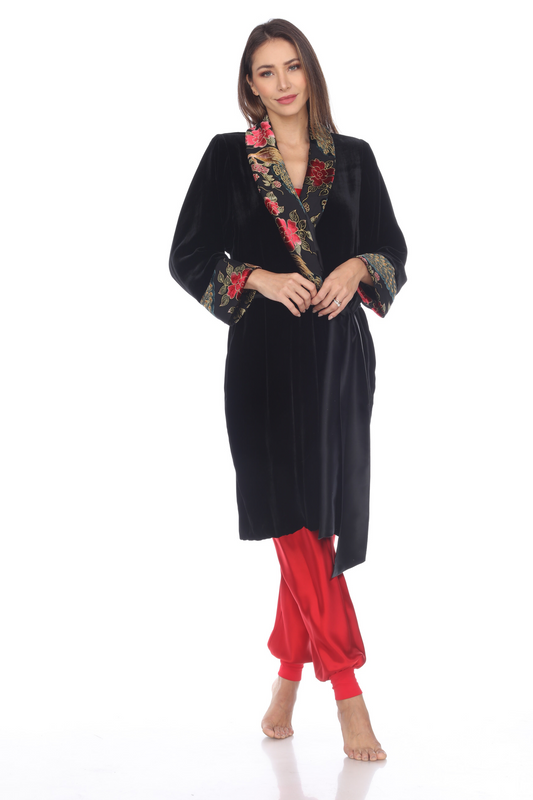 Short Classic Velvet Robe