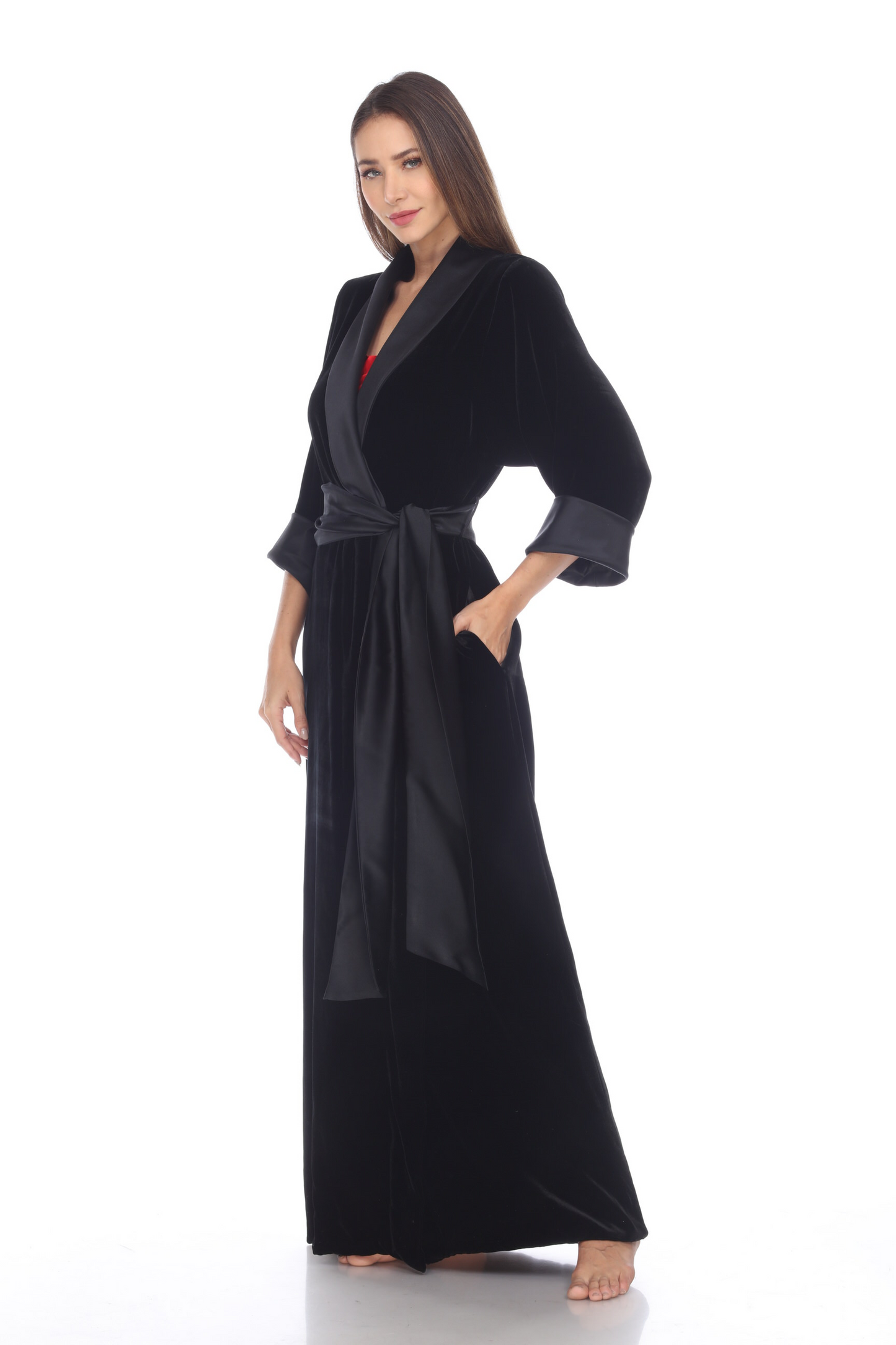 Long Classic Velvet Coat