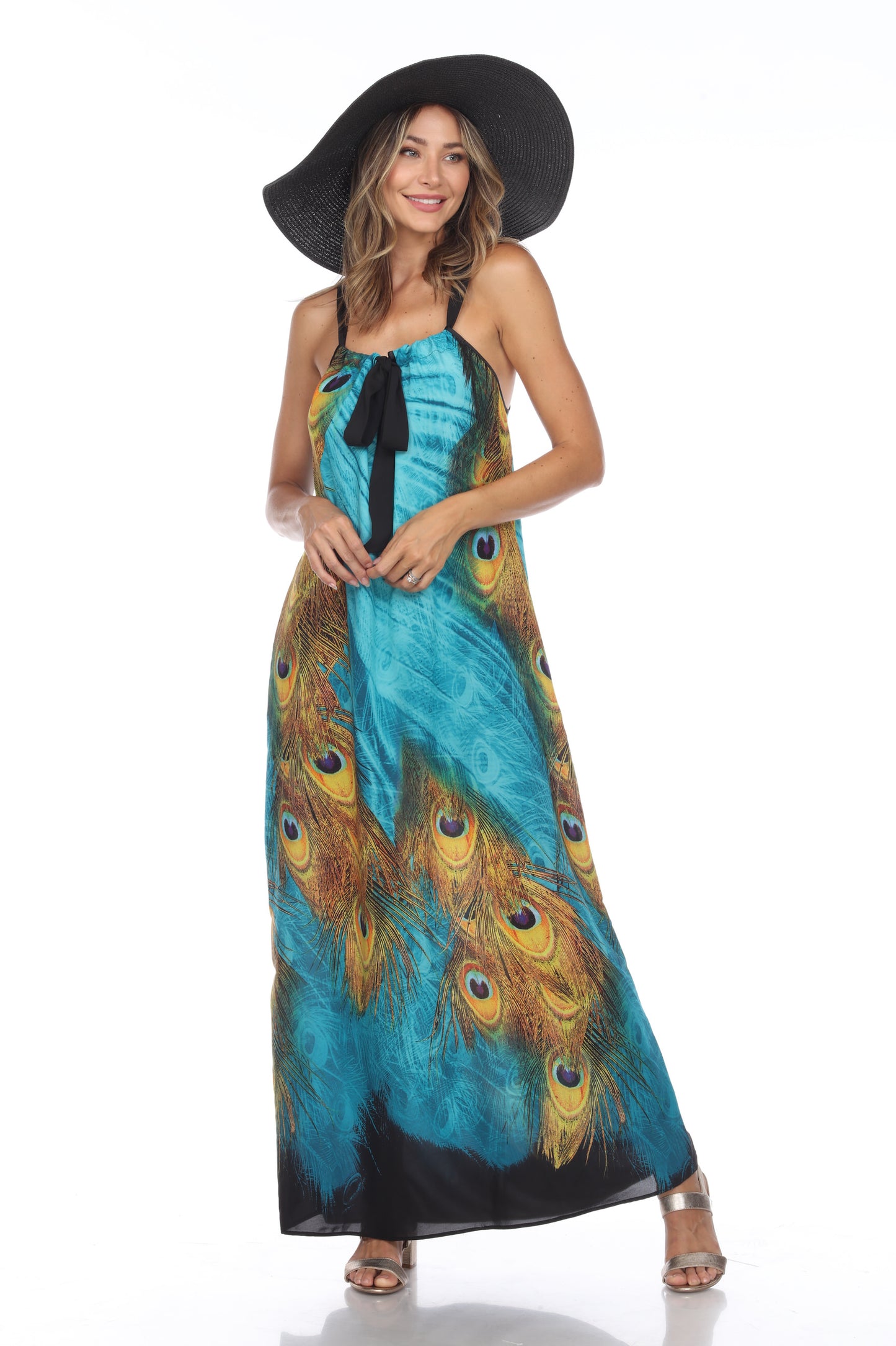 Peacock Long Dress Gown