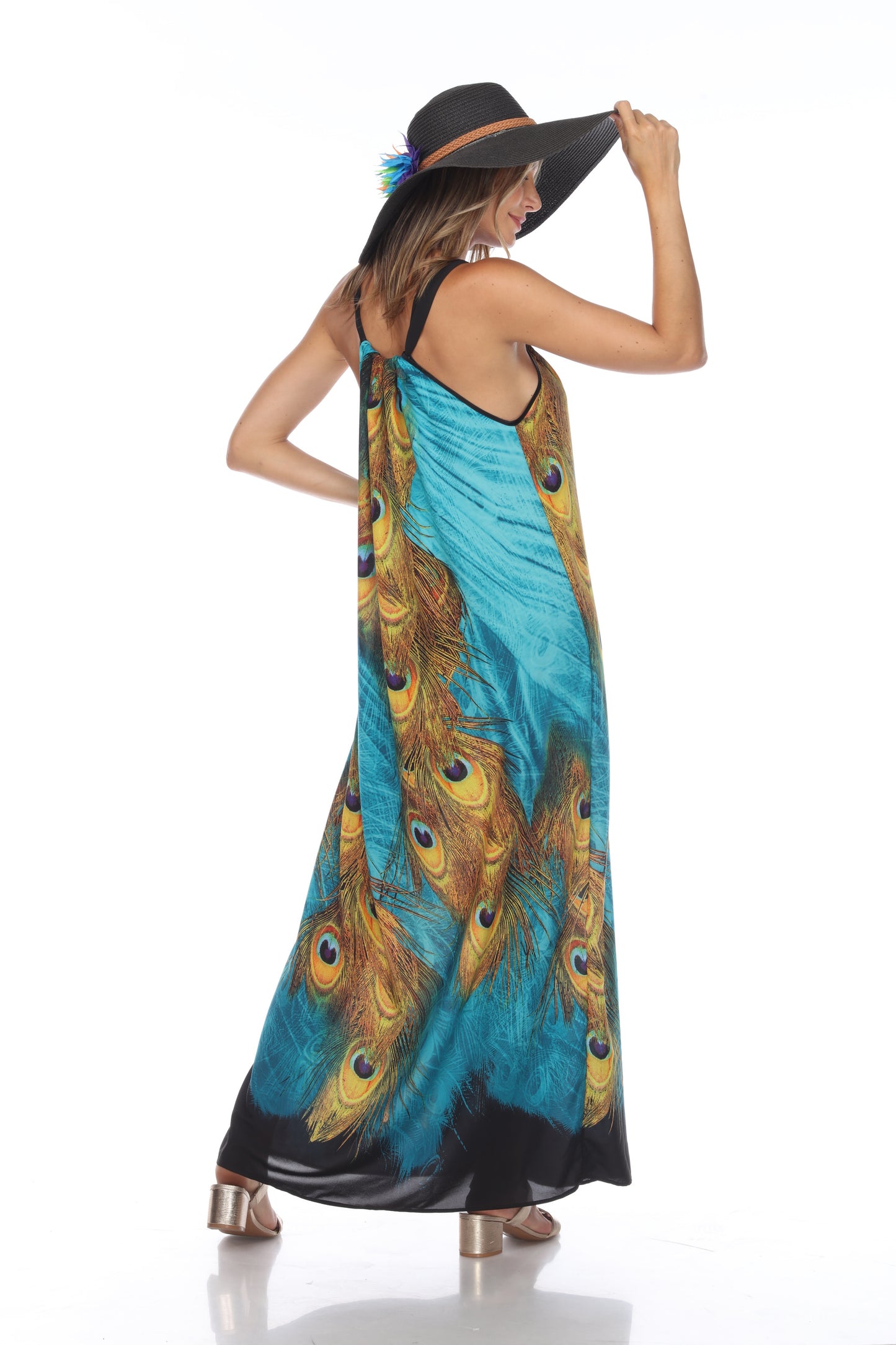Peacock Long Dress Gown