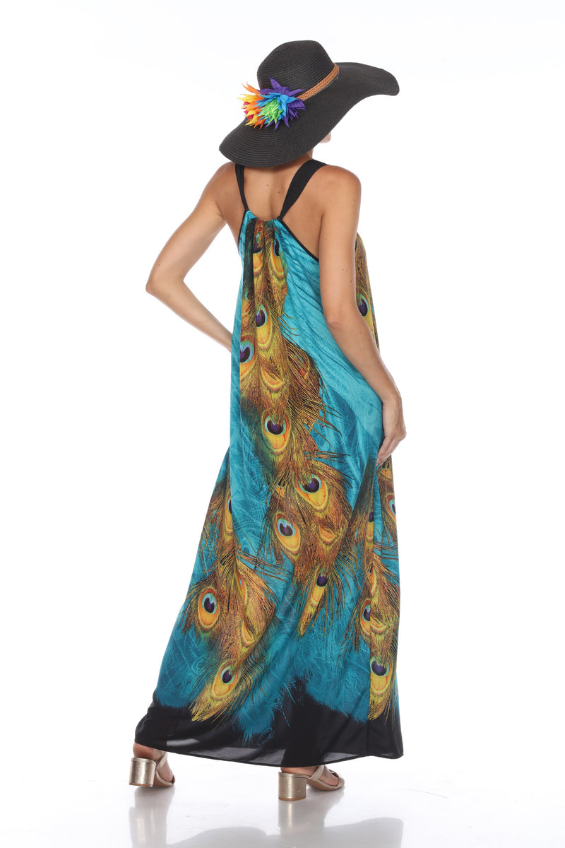 Peacock Long Dress Gown