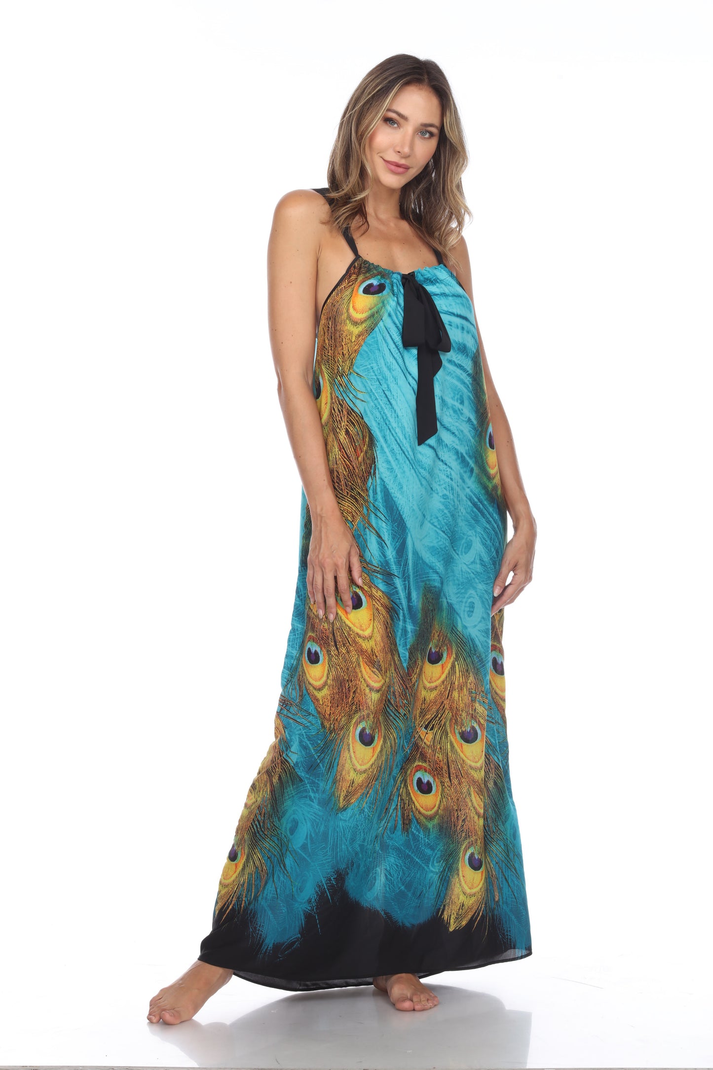 Peacock Long Dress Gown