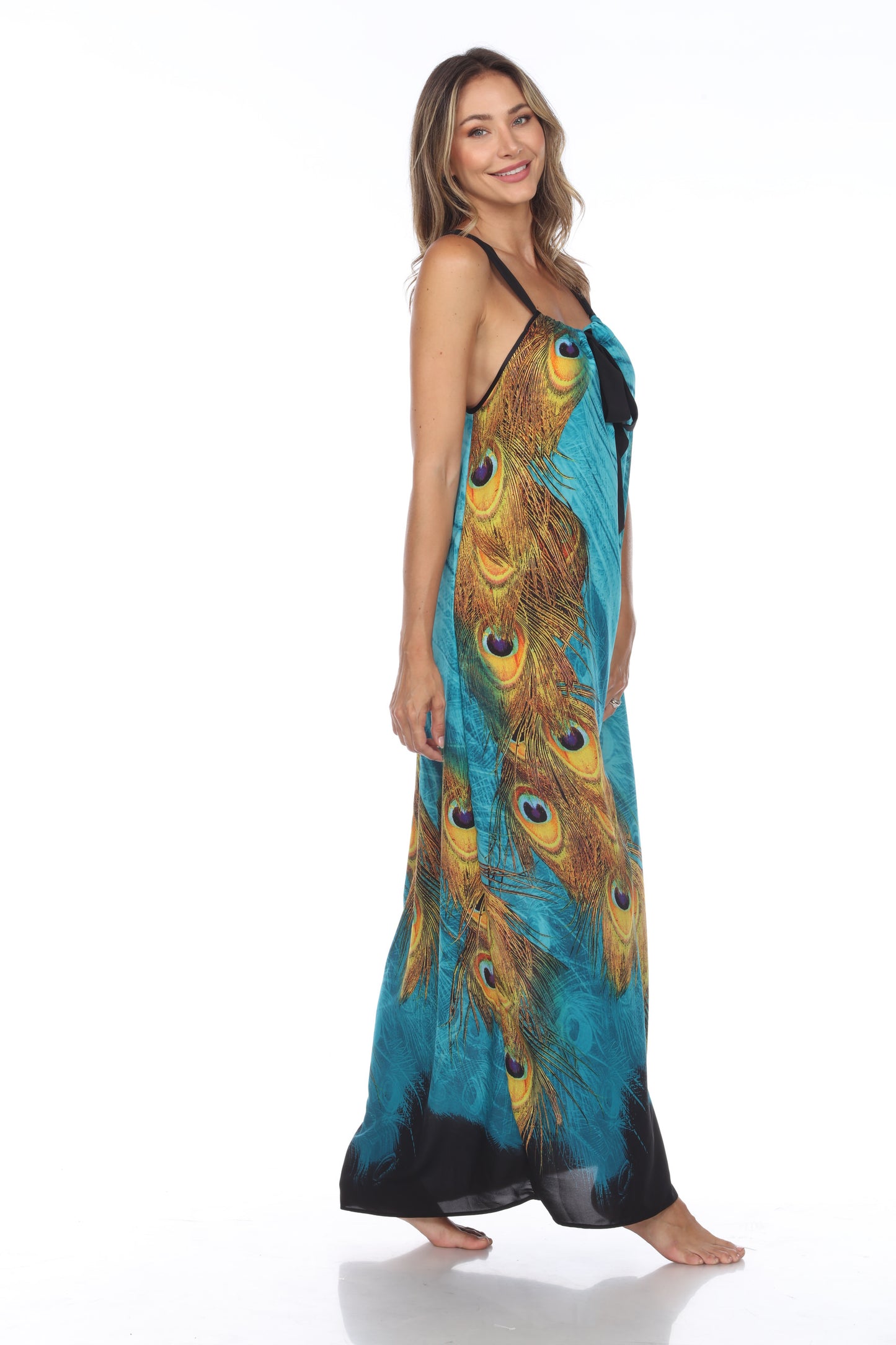 Peacock Long Dress Gown