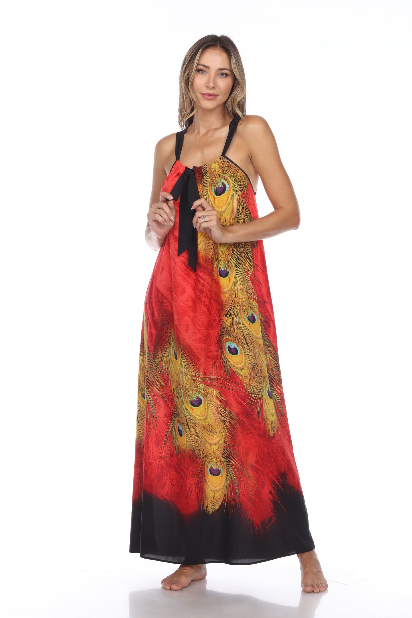 Peacock Long Dress Gown