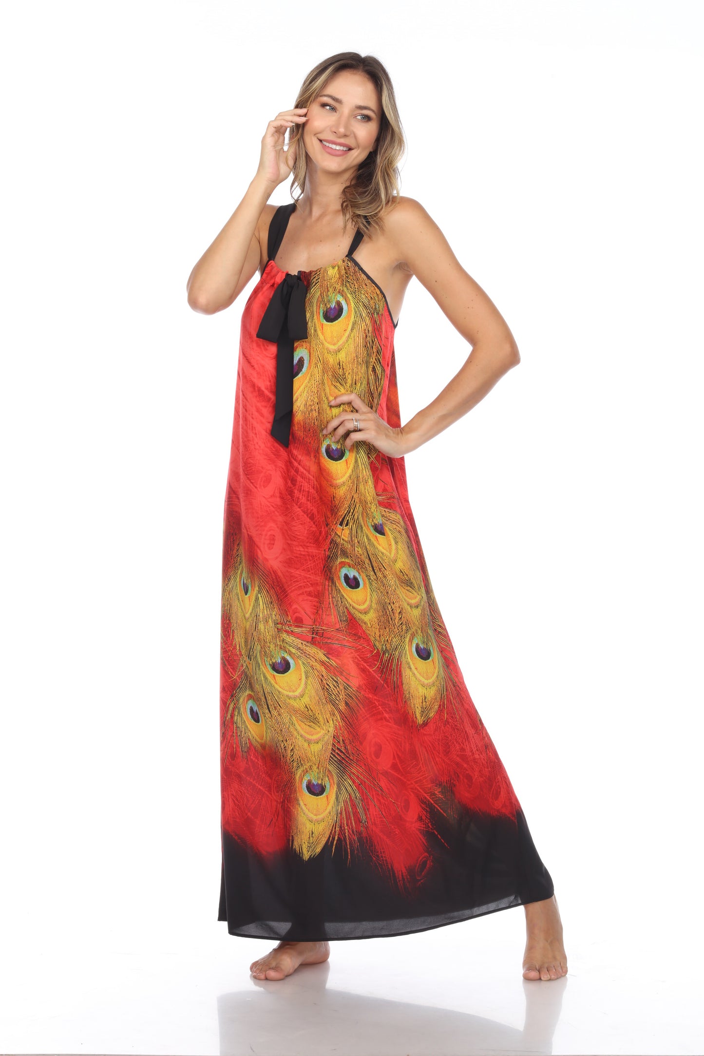 Peacock Long Dress Gown