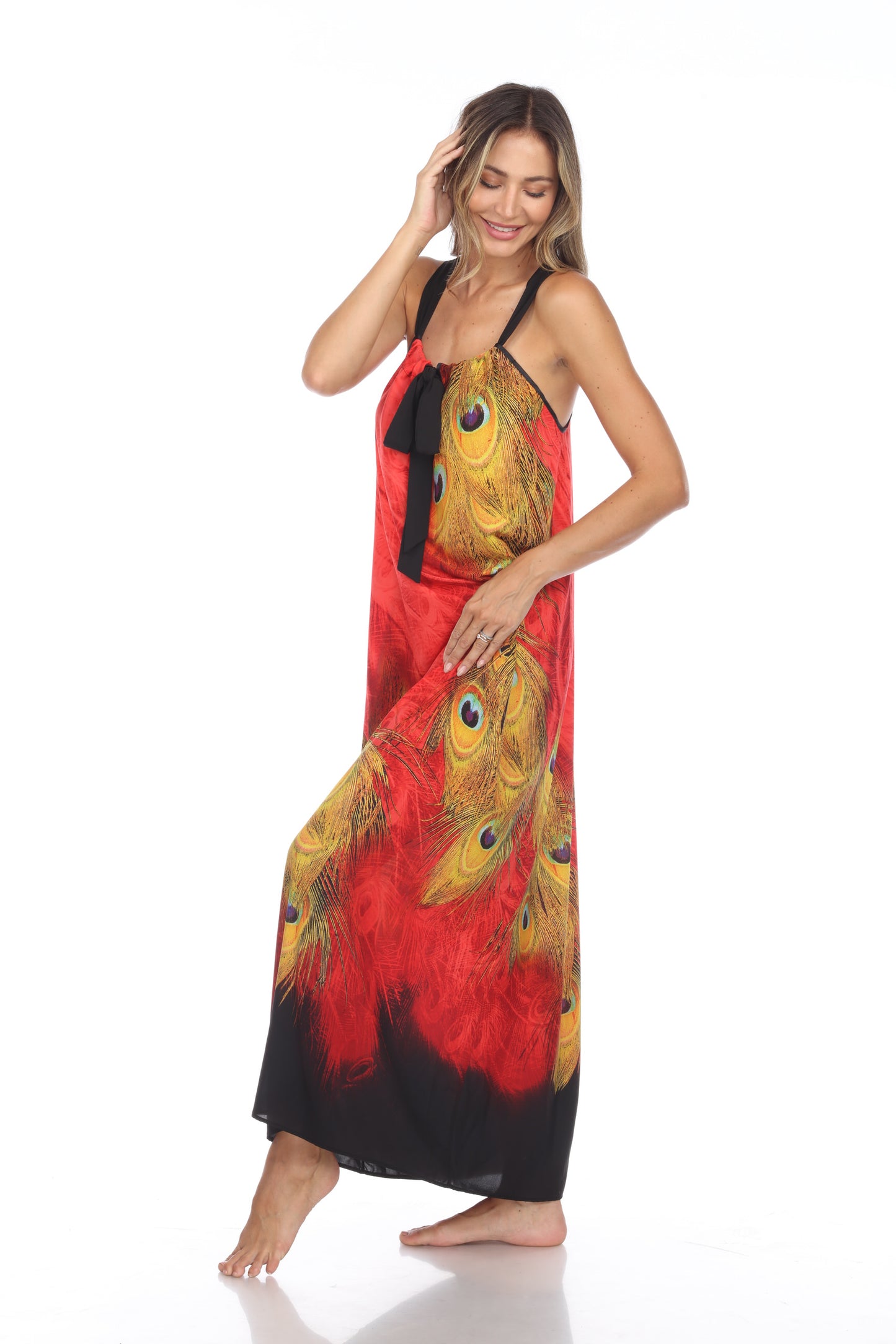 Peacock Long Dress Gown