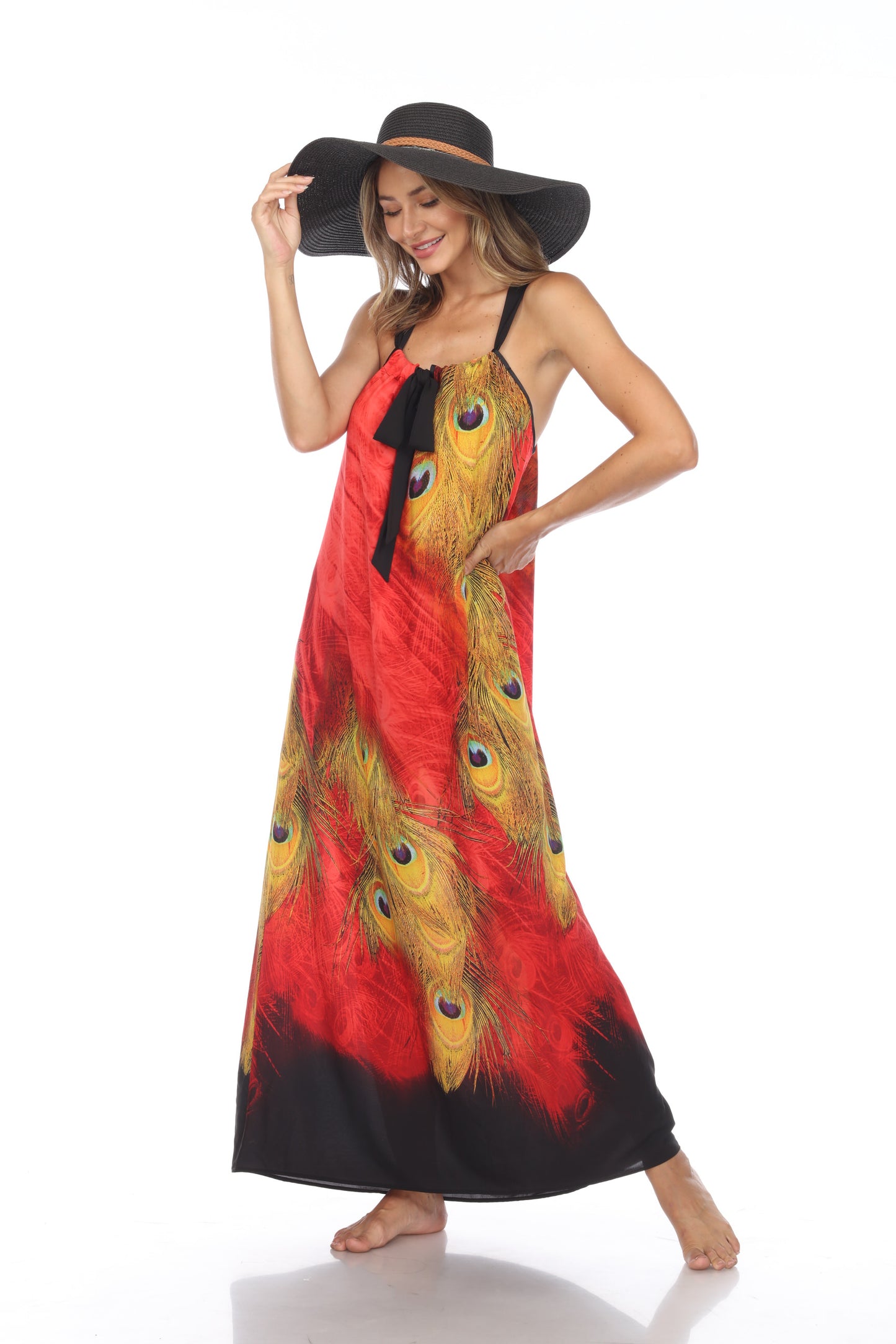 Peacock Long Dress Gown