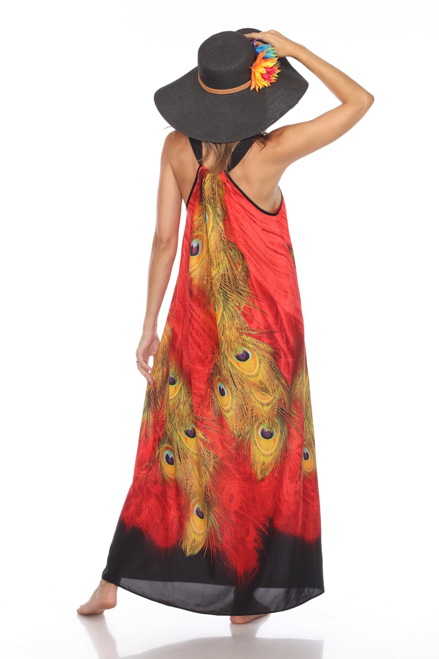 Peacock Long Dress Gown