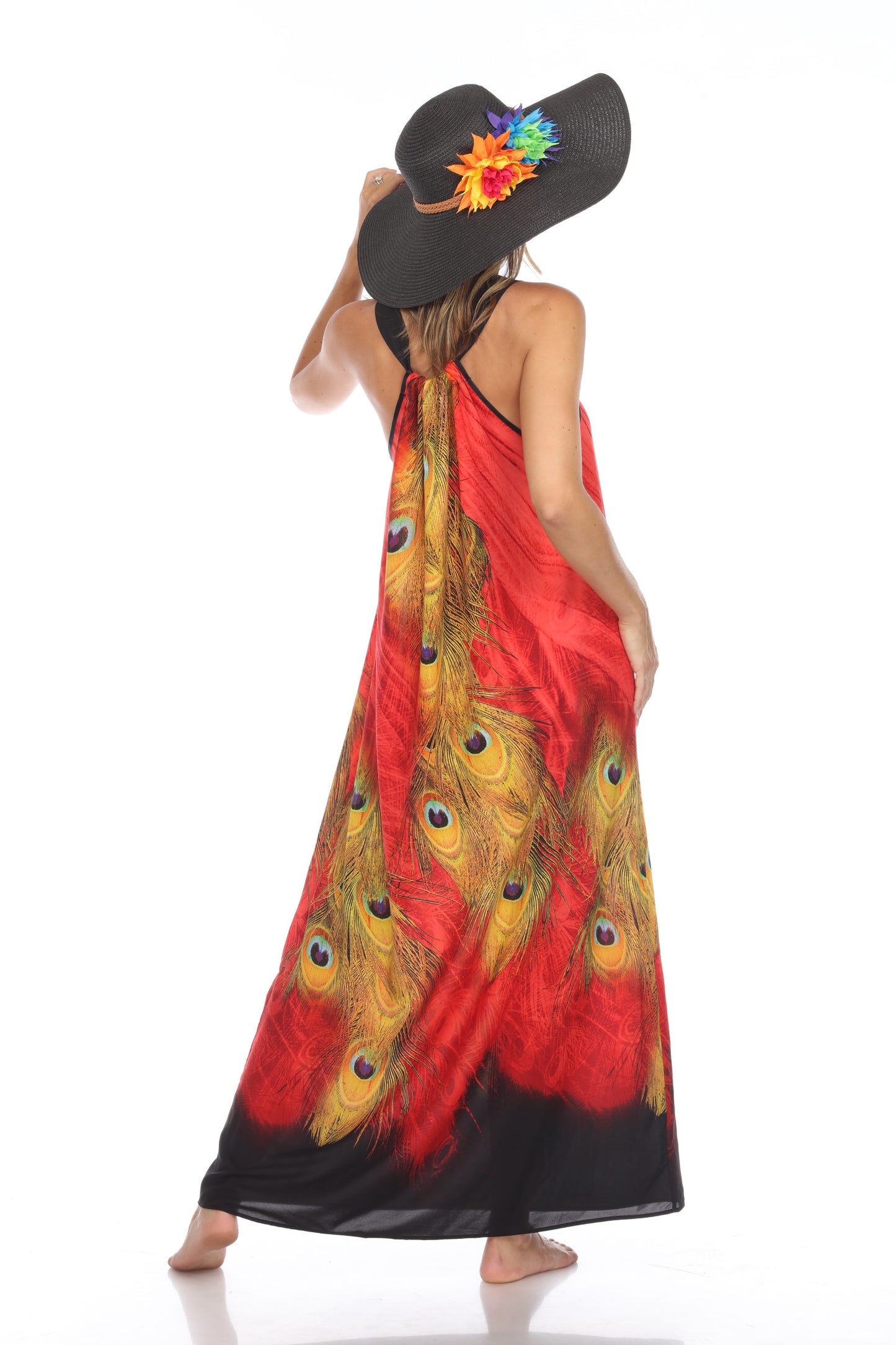 Peacock Long Dress Gown