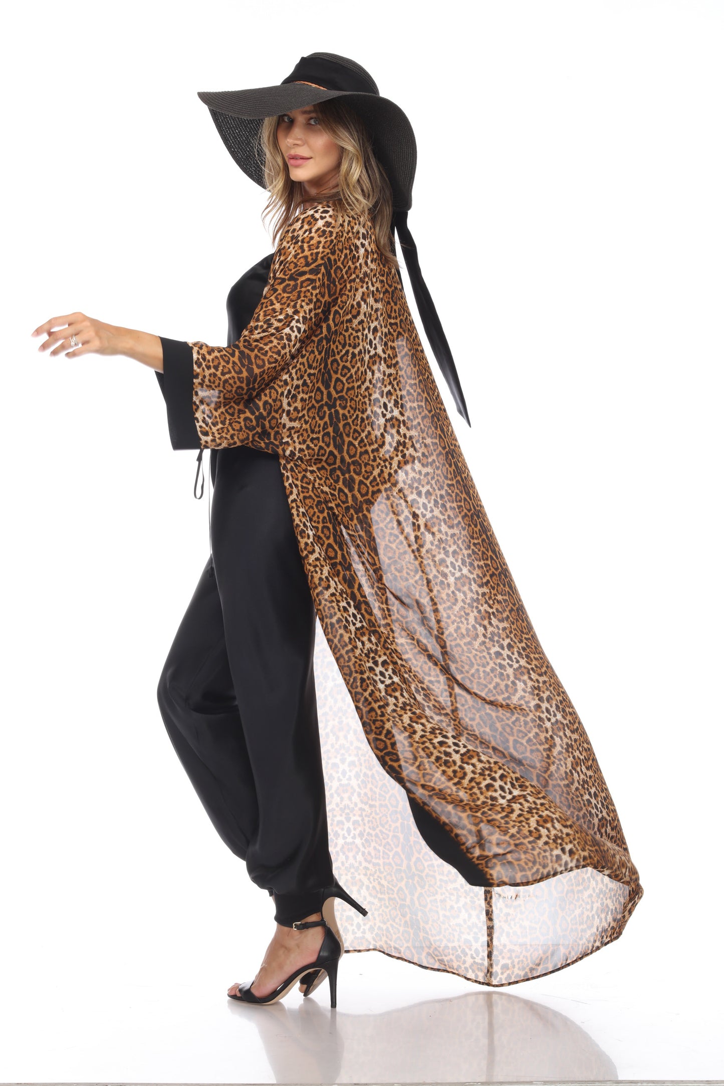 Leopard Long Kimono