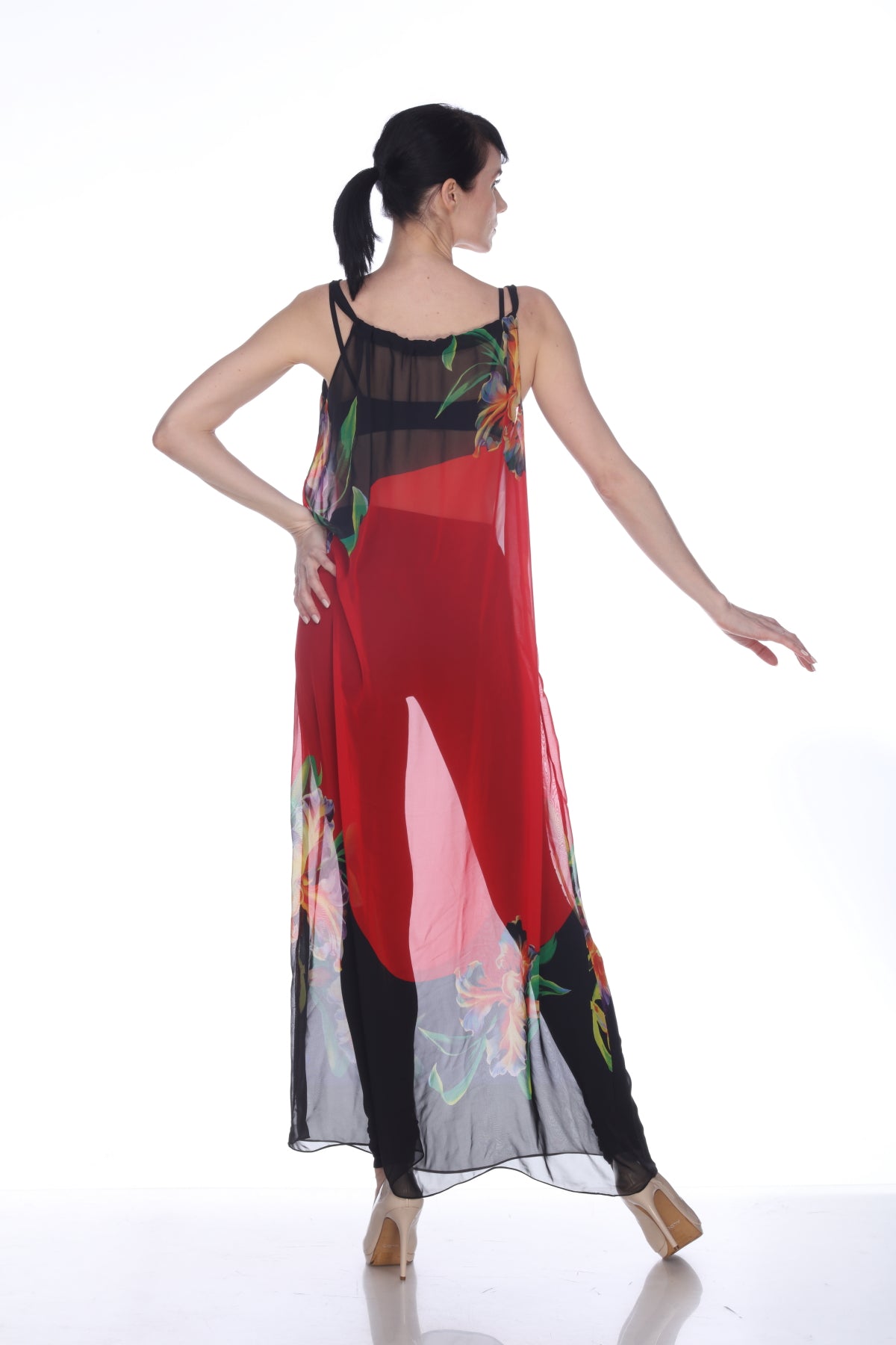Floral Chiffon Long Dress