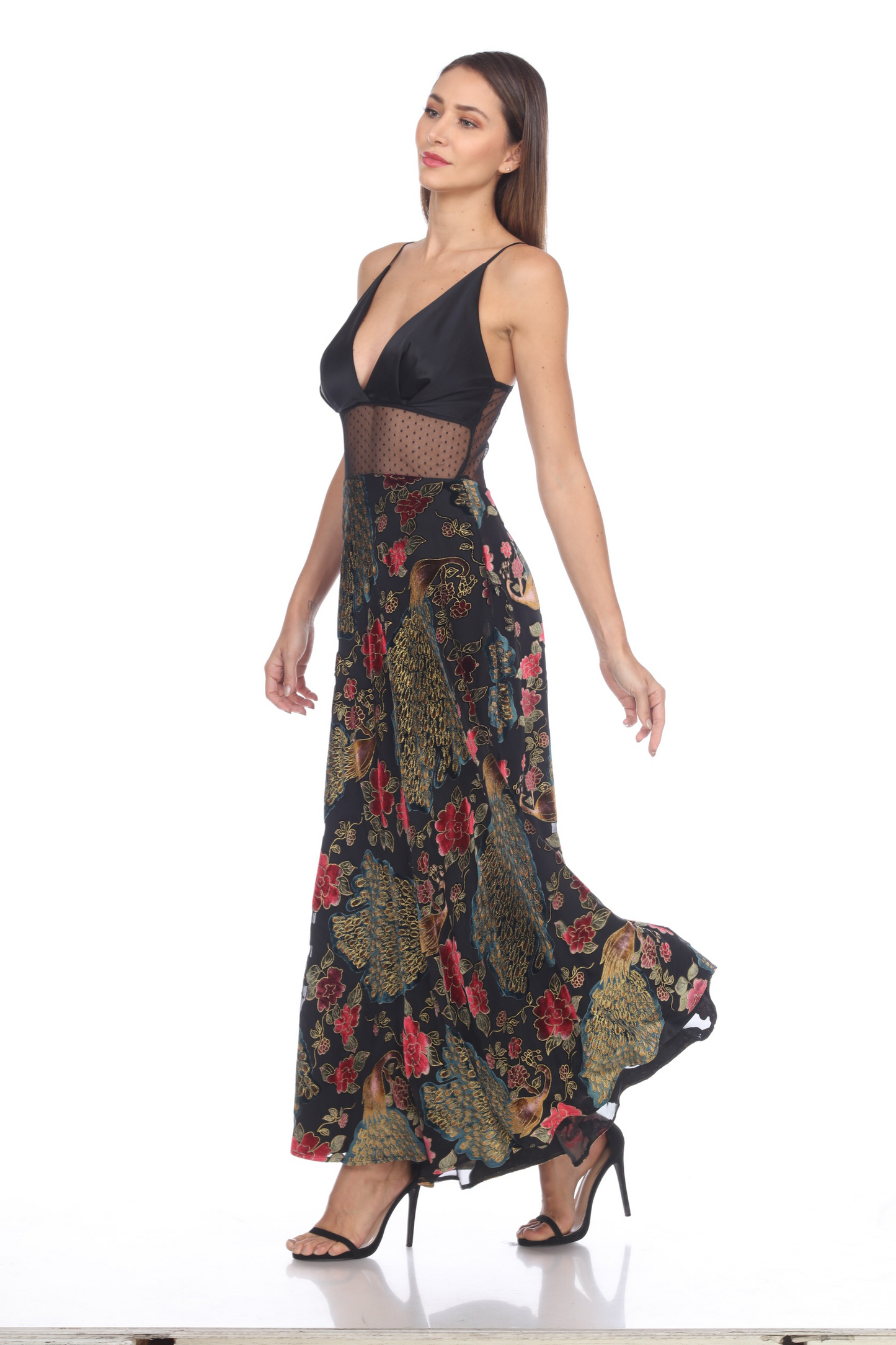 Peacock Mesh Dress