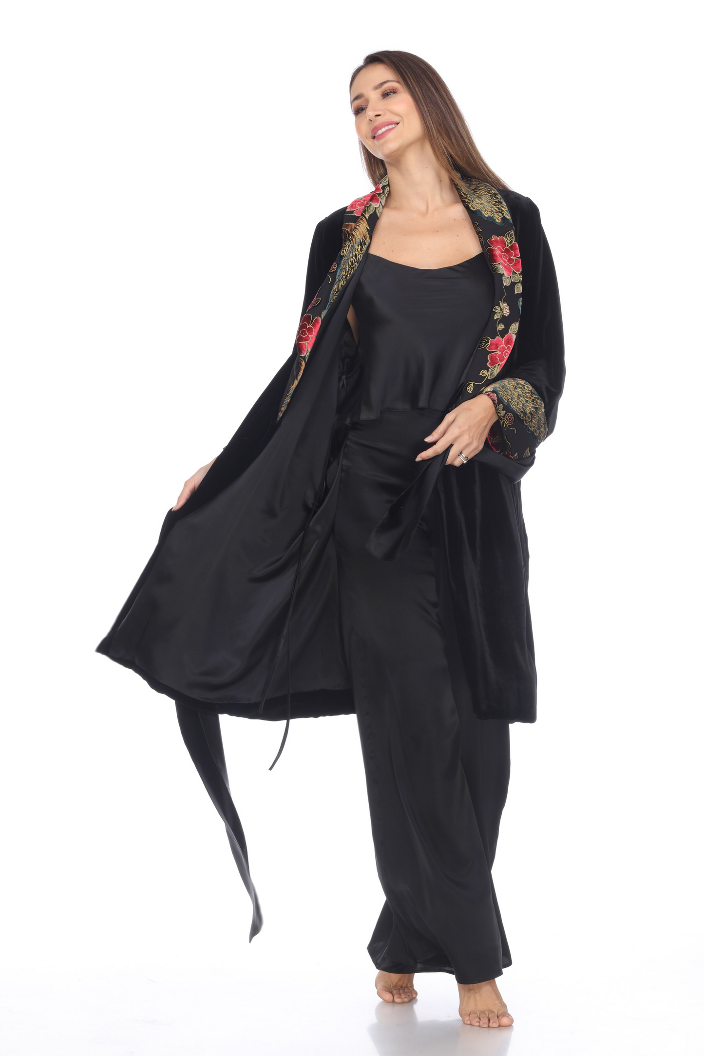 Short Classic Velvet Robe