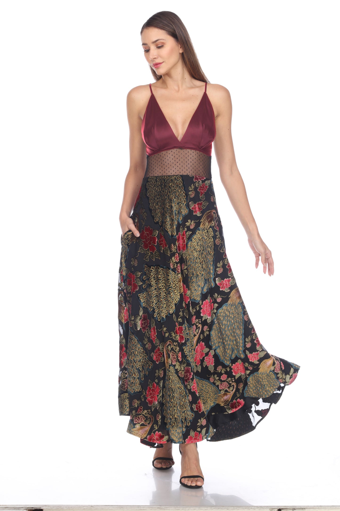 Peacock Mesh Dress
